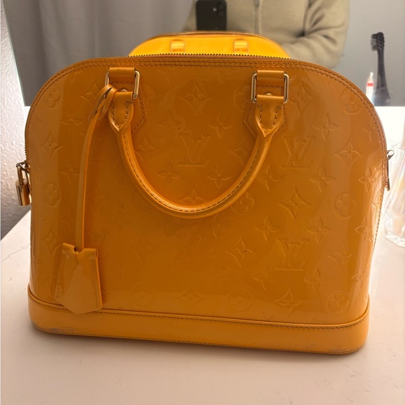 Louis Vuitton Orange Patent Leather Satchel - Picture 1 of 8